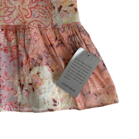Maisie Nordstrom Pink Boho Floral Patchwork Print Tank Top Size Medium NWT - Picture 5 of 9